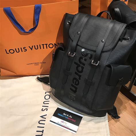 cheap supreme lv backpack|Lv supreme backpack 100 authentic.